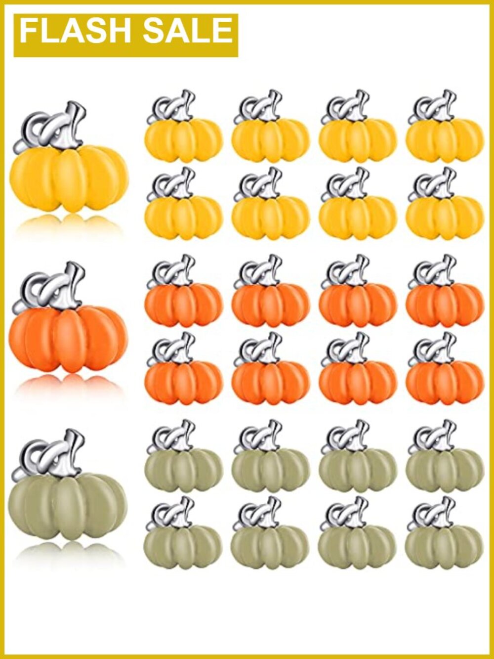 Alloy Pumpkin Charms 27pc DIY Jewelry Making